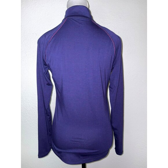Paradox Purple Merino Blend 1/4 Zip Long-Sleeve Top Size Small - Picture 2 of 6